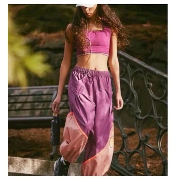 NWT FP Movement FreeThrow PantJogger Adjustable Waist Mulberry Plum OversizeXS•S - Picture 7 of 16